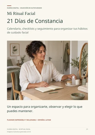 Planner Mi Ritual Facial como portada digital